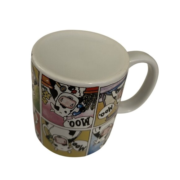 Cow-Themed Comic Coffee Mug Whitlark 3.5" Ceramic Colorful Fun-Print - Picture 4 of 4